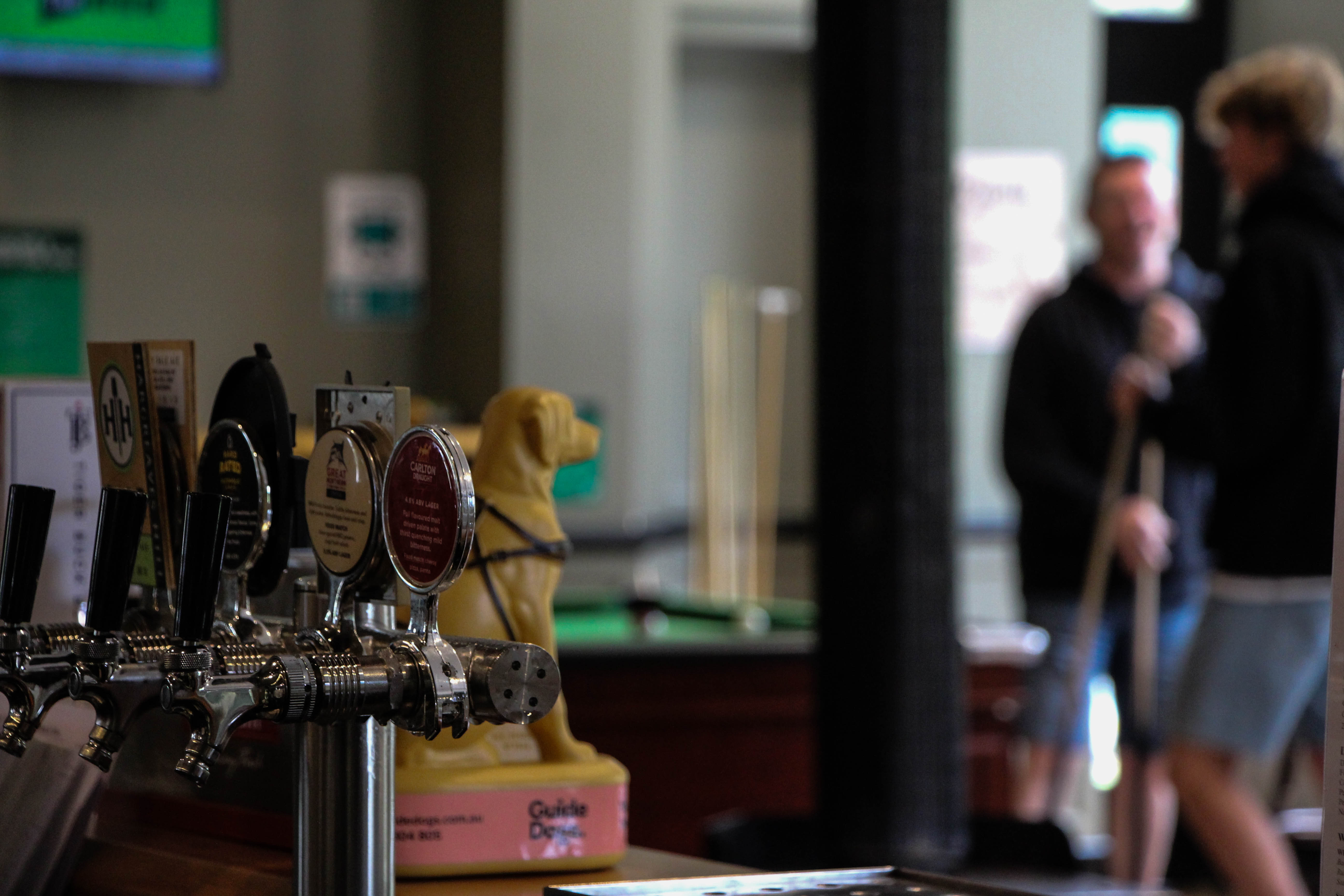 Bar with craft beer taps
