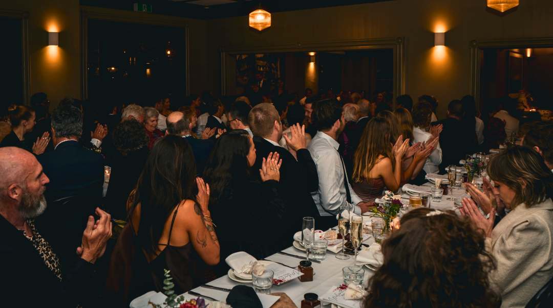 Event dining setup at Alpine Hotel