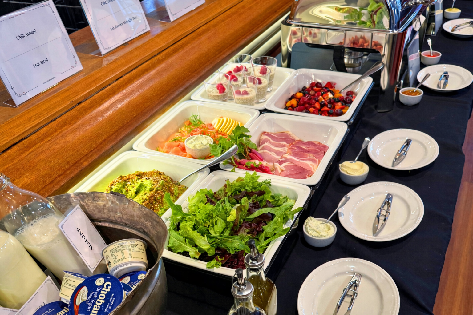 Fresh breakfast dishes