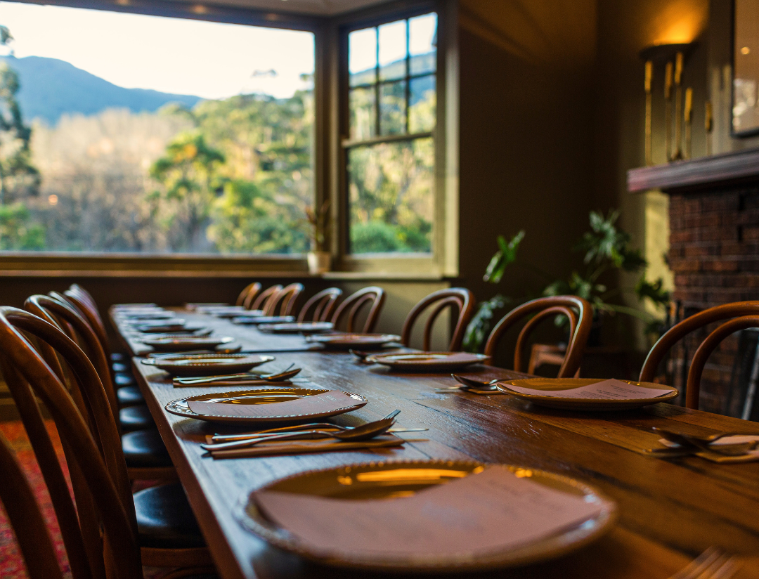 Intimate dining room setup